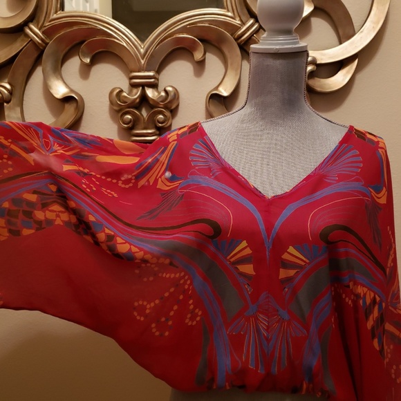 free people - Red and Blue Top - Picture 4 of 5